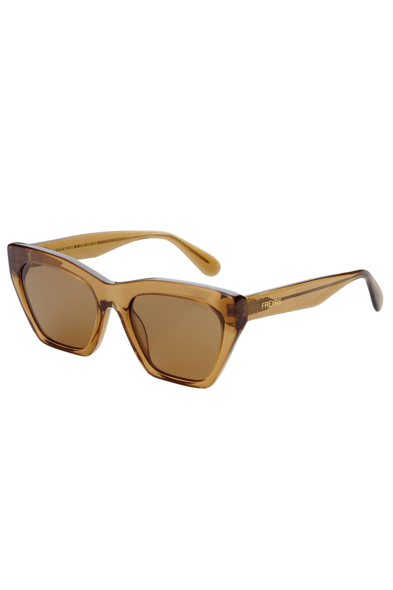 Gia Cat Eye Sunglasses, Alternate, color, Brown