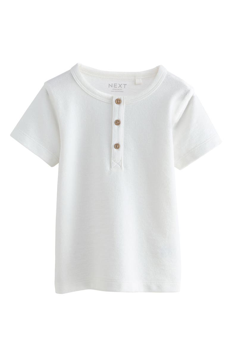 NEXT Kids' Assorted 3-Pack Textured Henley T-Shirts, Alternate, color, Blue