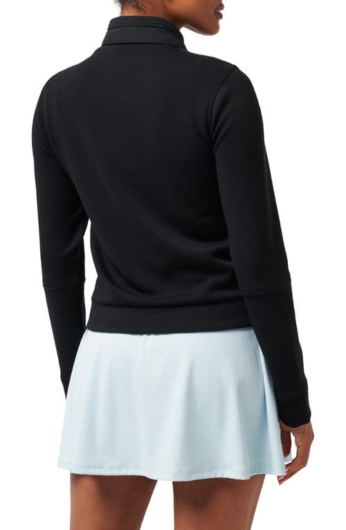 Travismathew Skyloft Soft Espresso Martini Full Zip Quilted Jacket In Heather Black