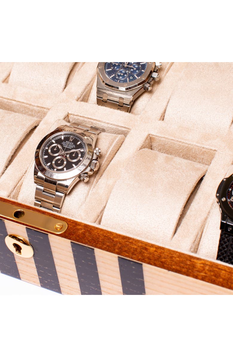 Rapport London LABYRINTH TEN WATCH BOX, Alternate, color, Beige