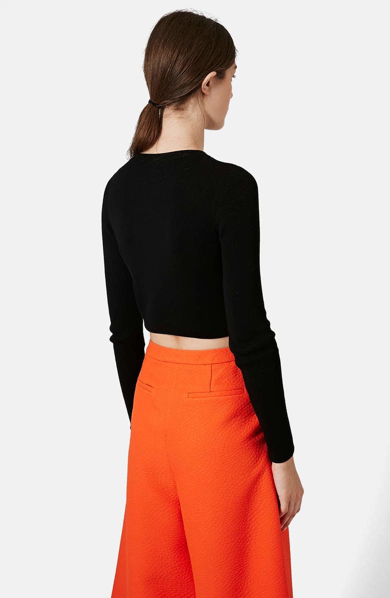 Topshop Ribbed Crop Sweater, Alternate, color, 