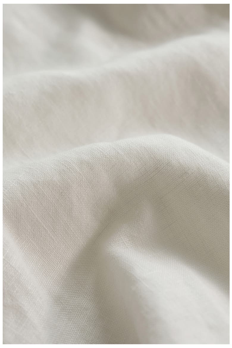Hazel Branch Linen Button-Up Shirt, Alternate, color, CHALK