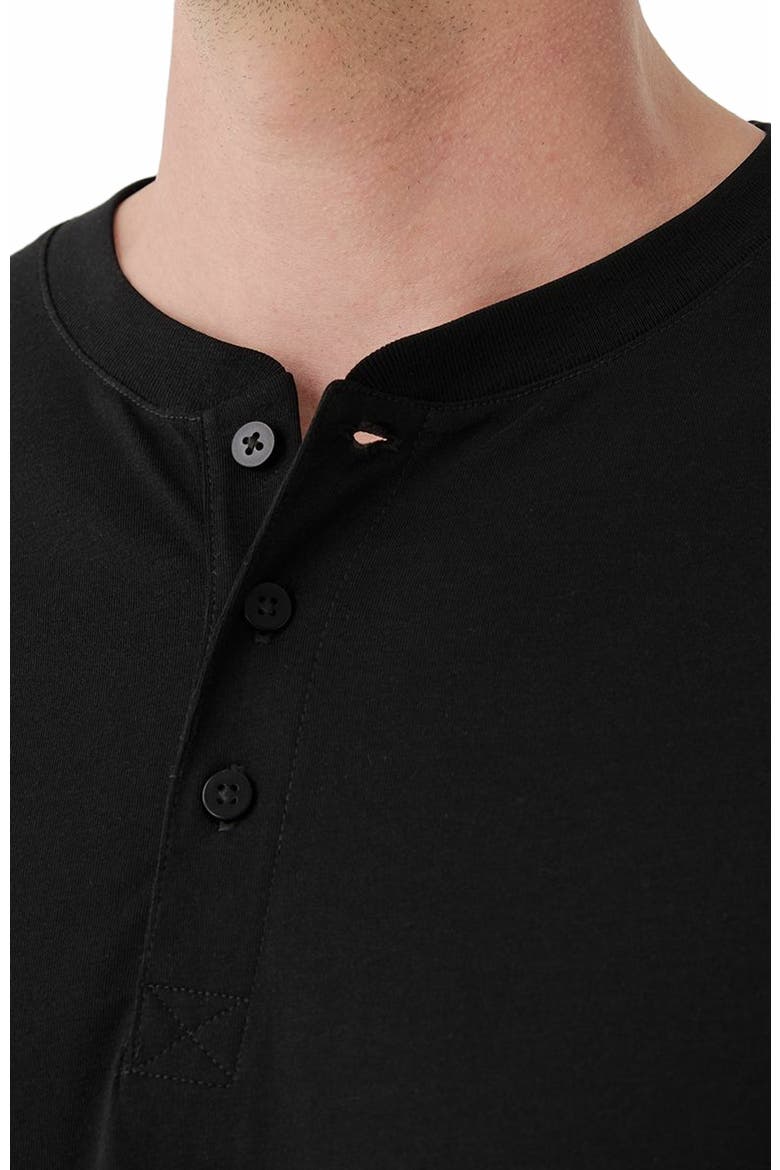 Organic Cotton Softspun Long Sleeve Henley, Alternate, color, Black