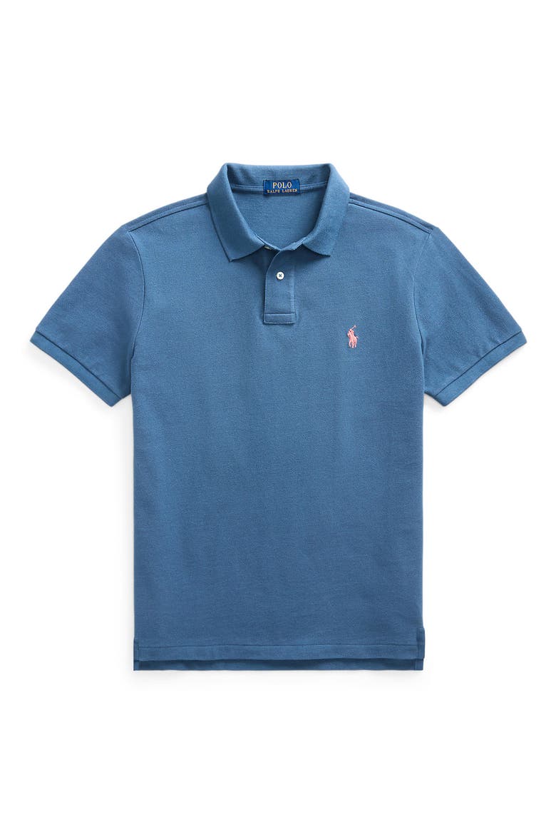 Classic Fit Piqué Polo, Alternate, color, CLANCY BLUE/ C3357