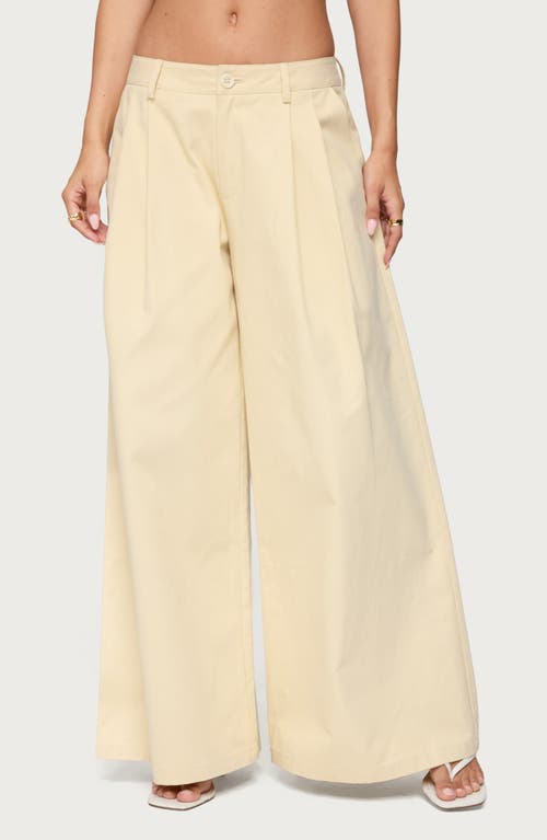 Edikted Lennon Ultra Wide Leg Pants In White