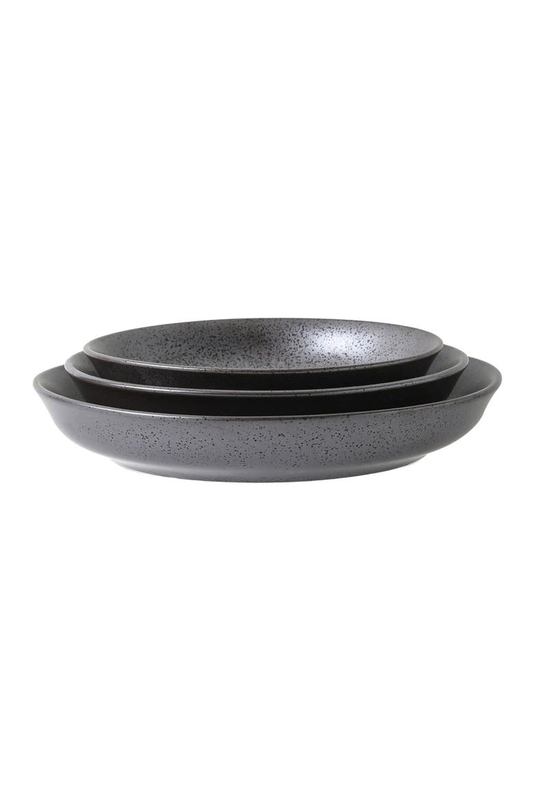 Valencia Porcelain 3-Piece Serving Bowl Set, Main, color, Metallic Grey