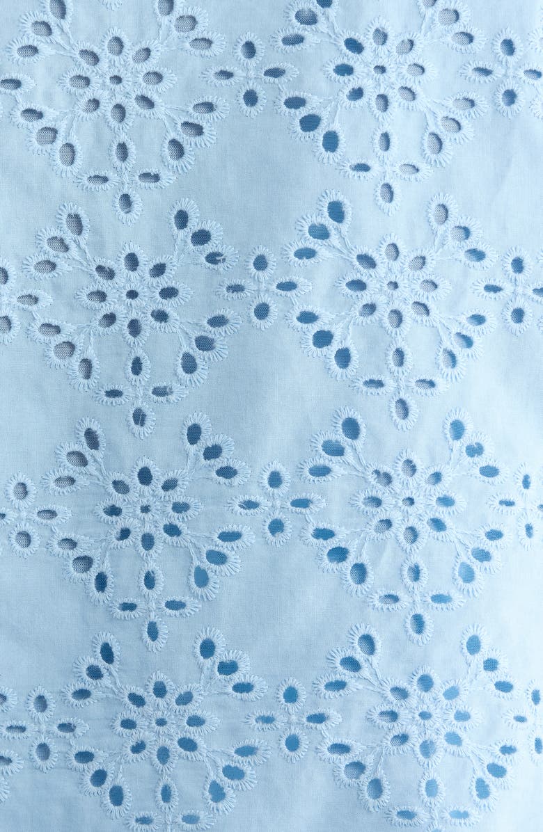 Anne Klein Embroidered Cotton Eyelet Top, Alternate, color, 