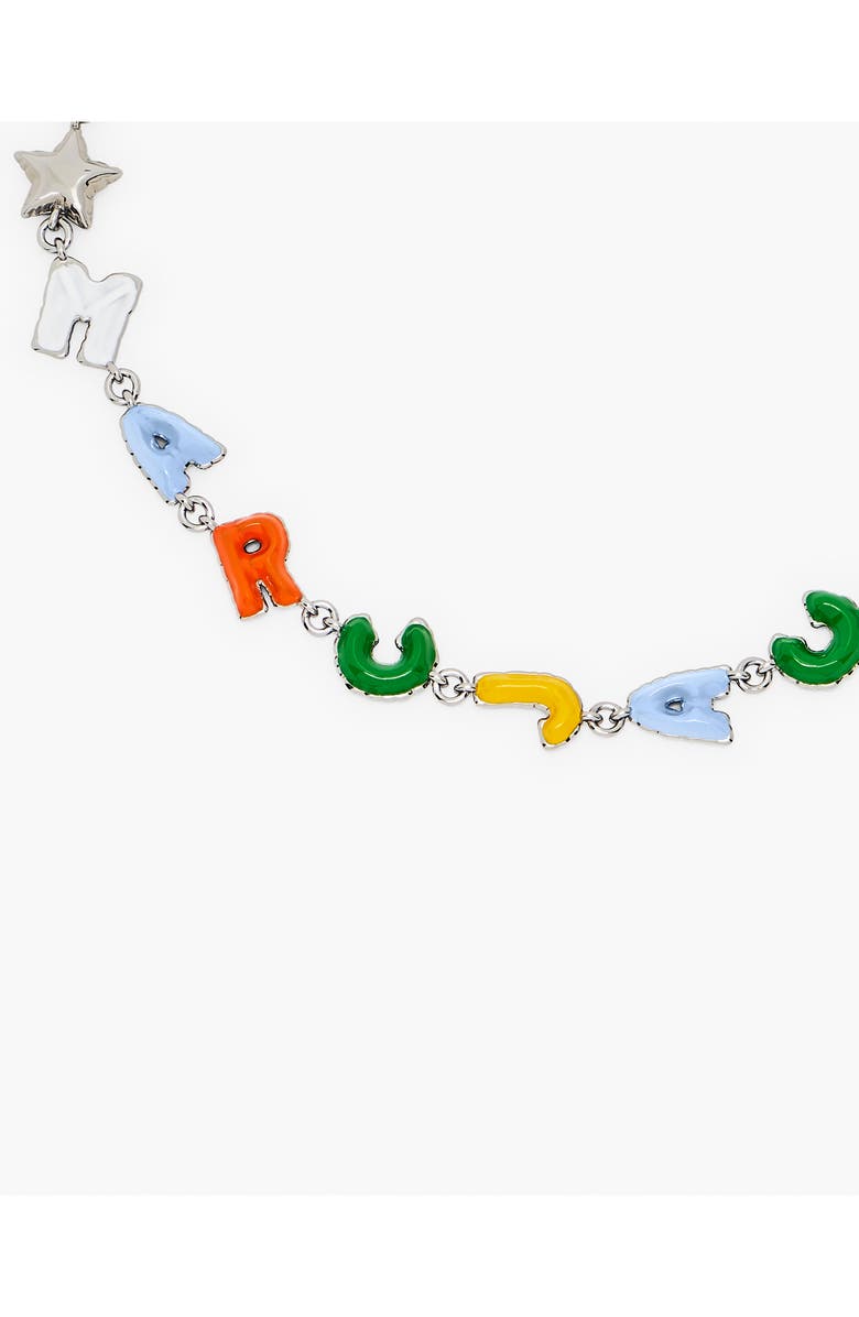 Marc Jacobs MJ Color Ballon Charm Necklace, Alternate, color, Silver Multi