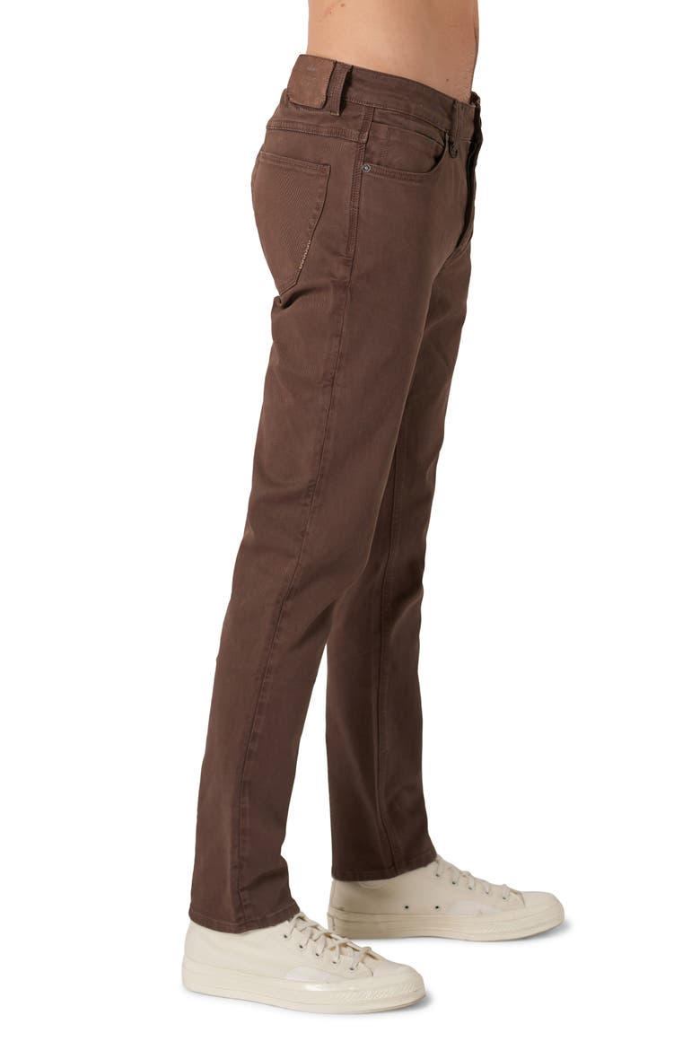 Lou Slim Fit Twill Jeans, Alternate, color, BROWN