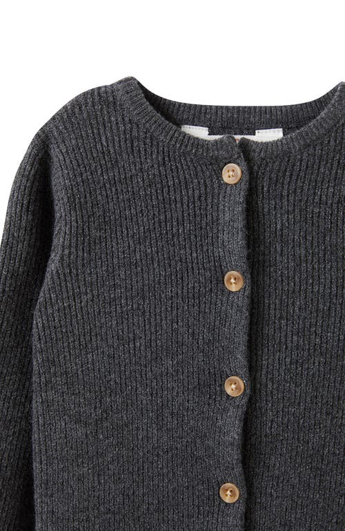 Cotton On Kids Organic Knit Cardigan In Gray