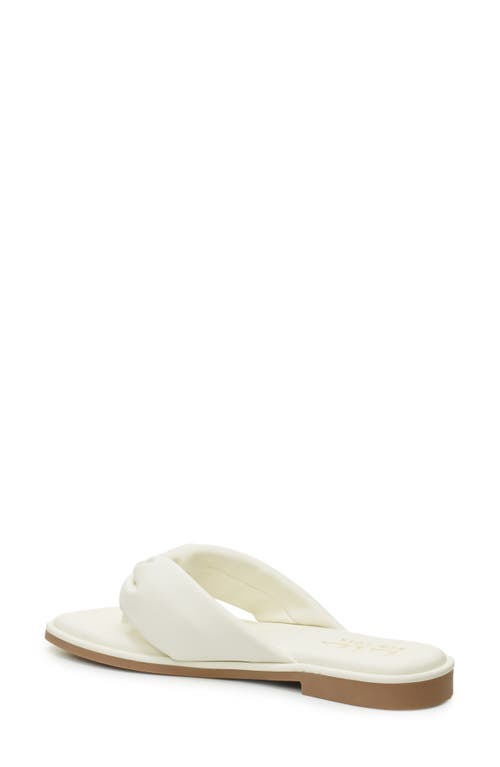 Nicole Miller Puffy Thong Sandal In Cream