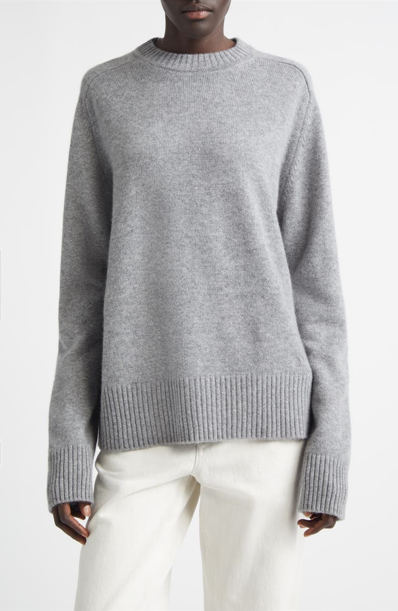 LOULOU DE SAISON Baltra Cashmere Sweater, Main, color, Grey Melange