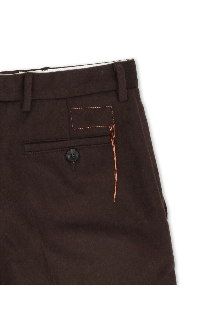 Fortela Juliana Wide Leg Wool Trousers, Alternate, color, Brown