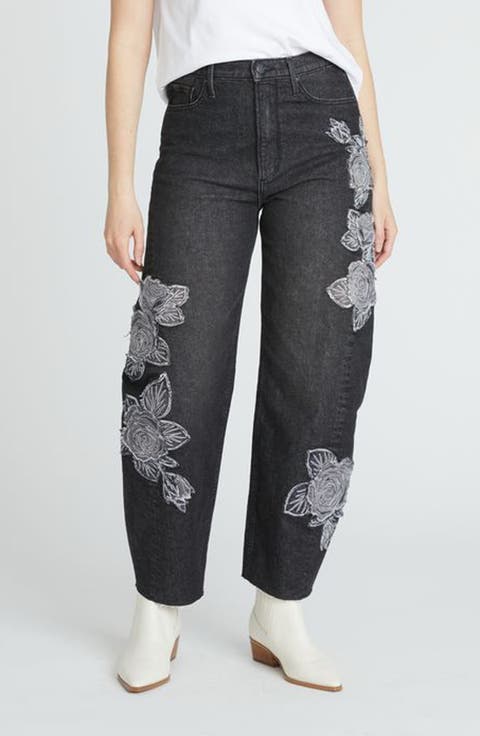 Parker Rose Patchwork Barrel Leg Jeans