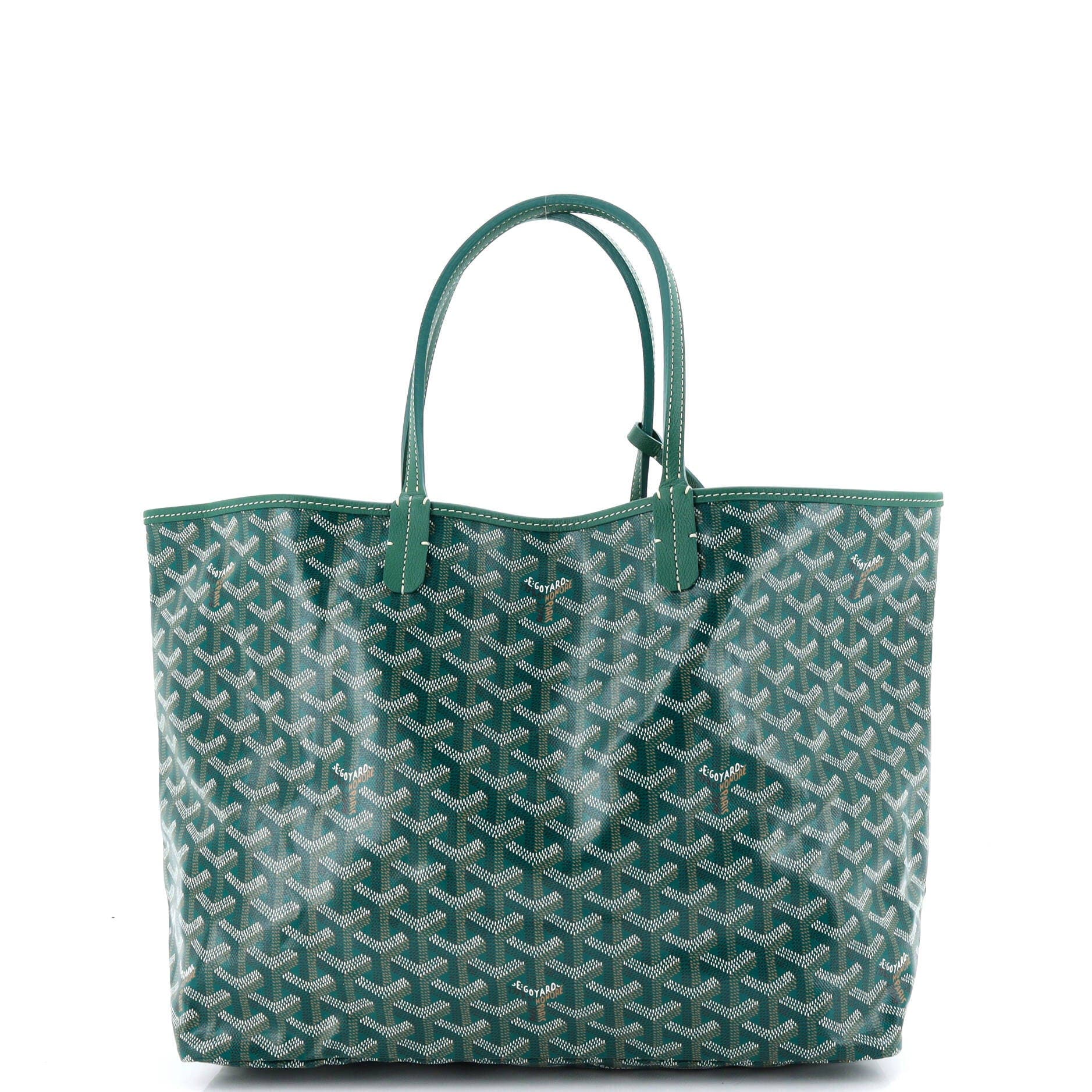 Pre-Owned Goyard Saint Louis Tote Coated Canvas PM, Main, color, Green