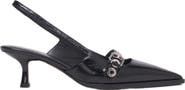 maje Leather pumps with eyelet strap