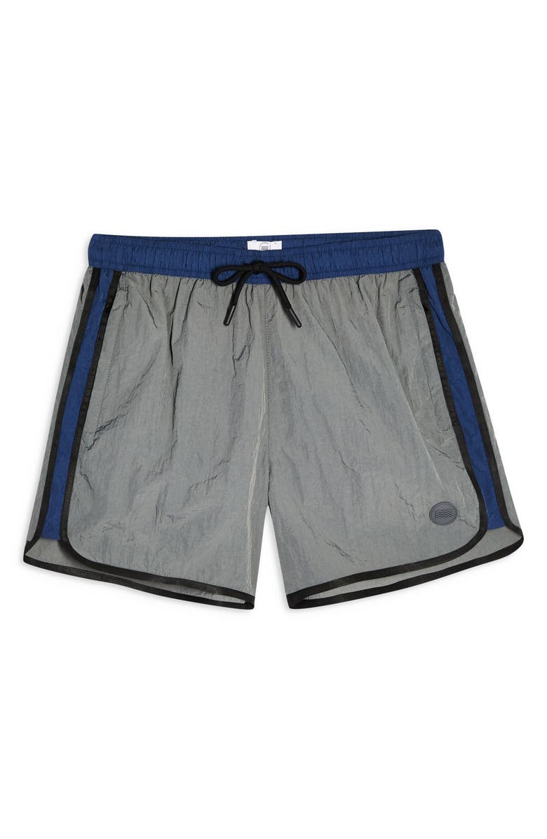 Topman Classic Nylon Swim Trunks, Alternate, color, 