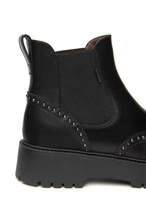 Nerogiardini Brogue Leather Chelsea Ankle Booties In Black