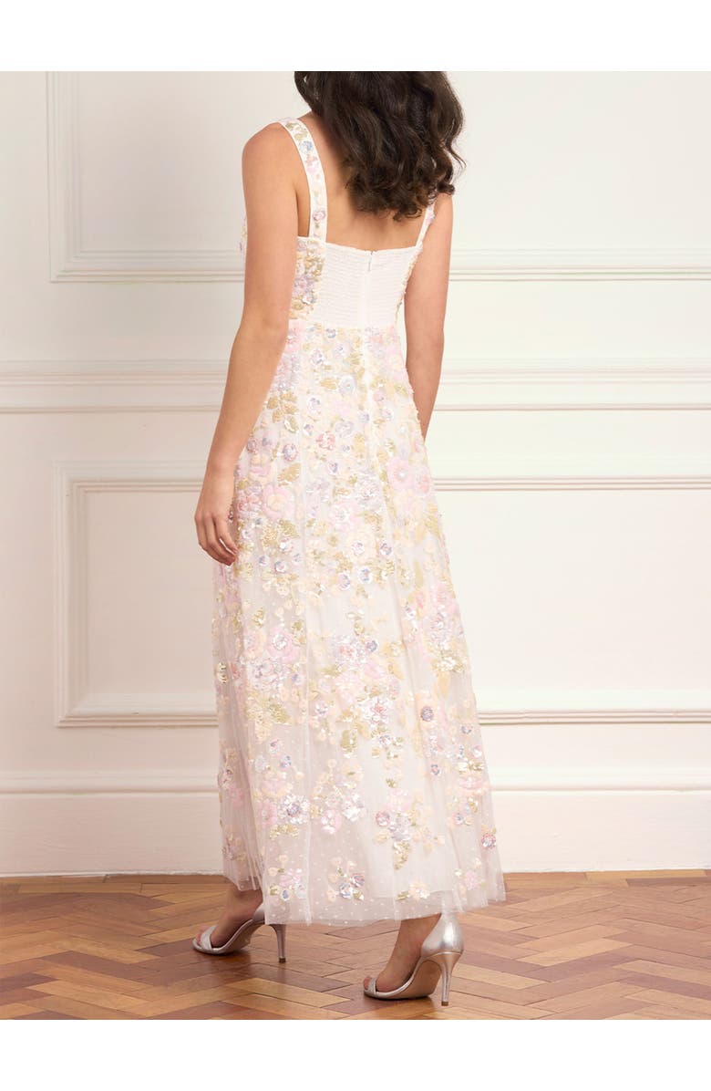 Needle & Thread Sequin Paradise Sweetheart Ankle Gown, Alternate, color, Swan White/Multi