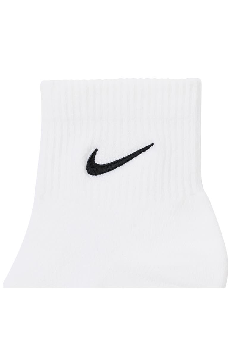 Swoosh Assorted 3-Pack Dri-FIT Quarter Socks, Alternate, color, WHITE/WHITE