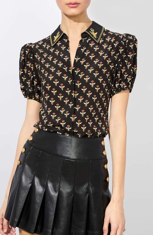 Alice And Olivia Willa Blouse In Queen Bee