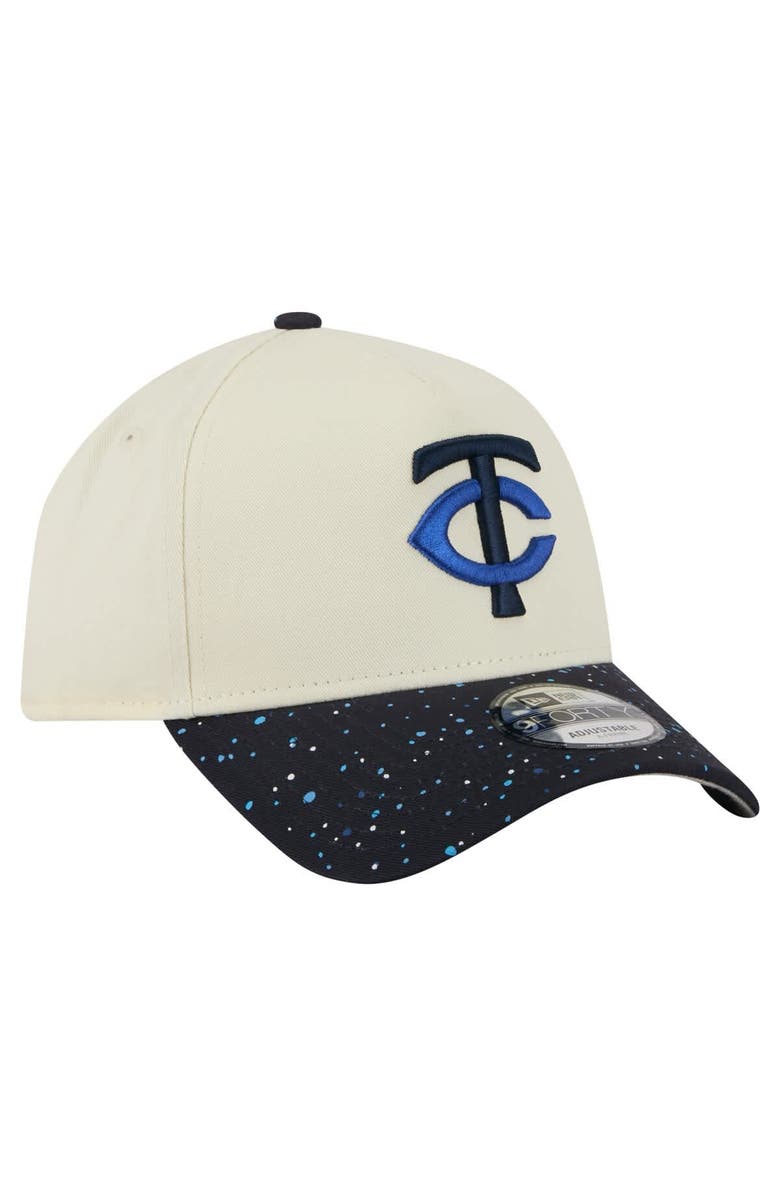 New Era Men's New Era  Cream Minnesota Twins Speckle A-Frame 9FORTY Adjustable Hat, Alternate, color, Cream