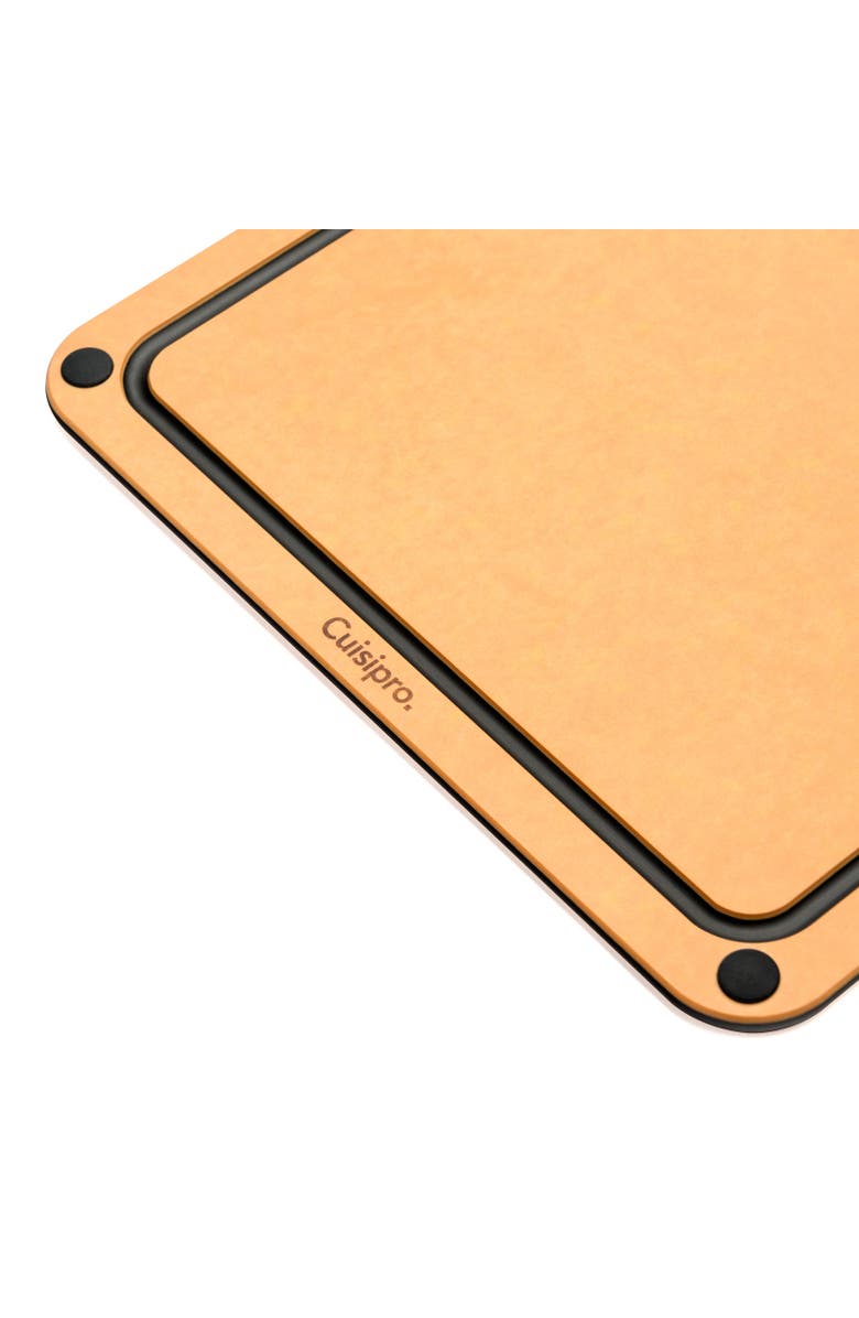 CUISIPRO Fibre Wood Cutting Board with Silicone Feet, 16 x 11 Inch, Alternate, color, Natural