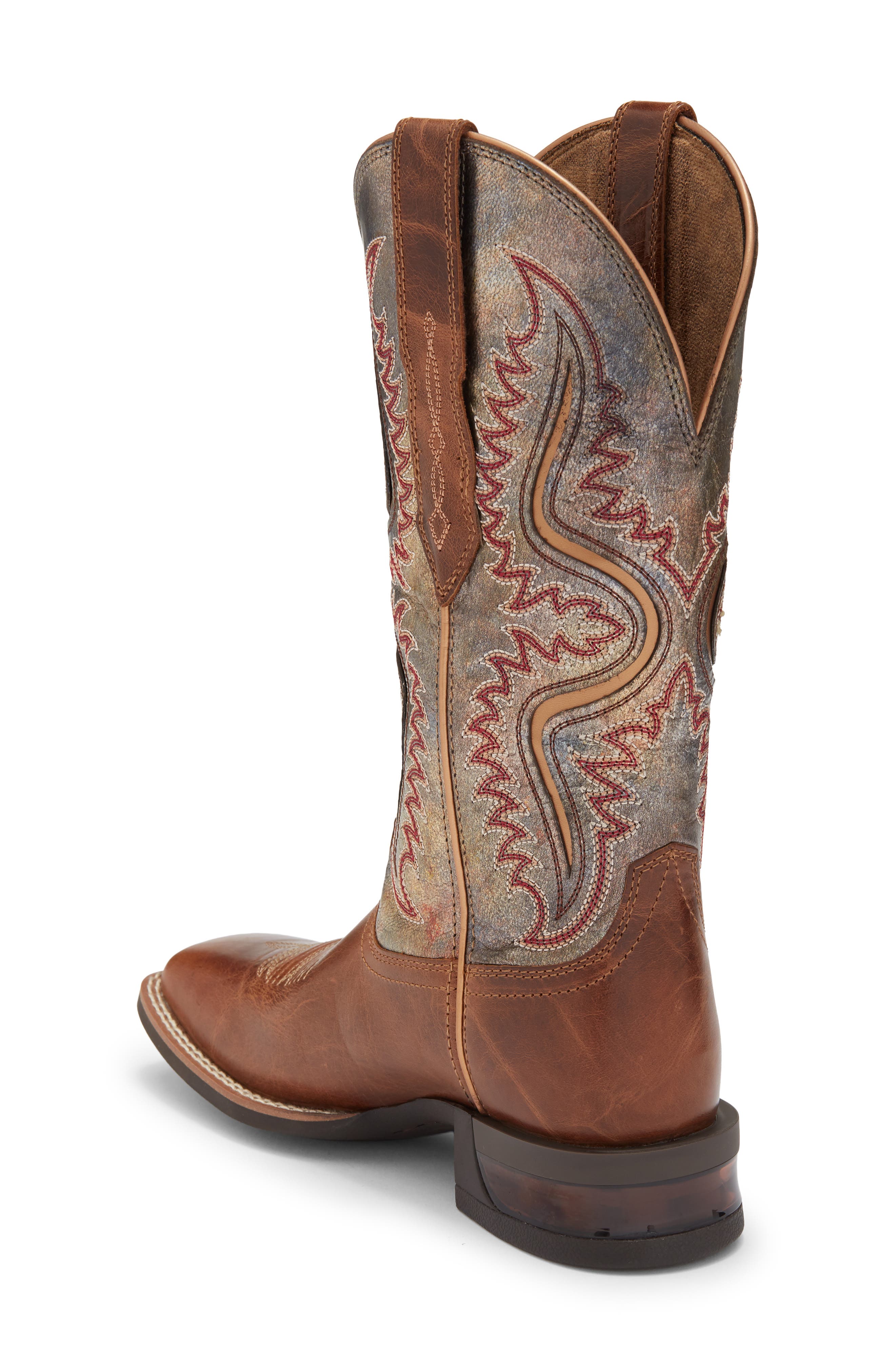 Captivate Stretchfit™ Wide Square Toe Cowboy Boot, Alternate, color, DARK TAN