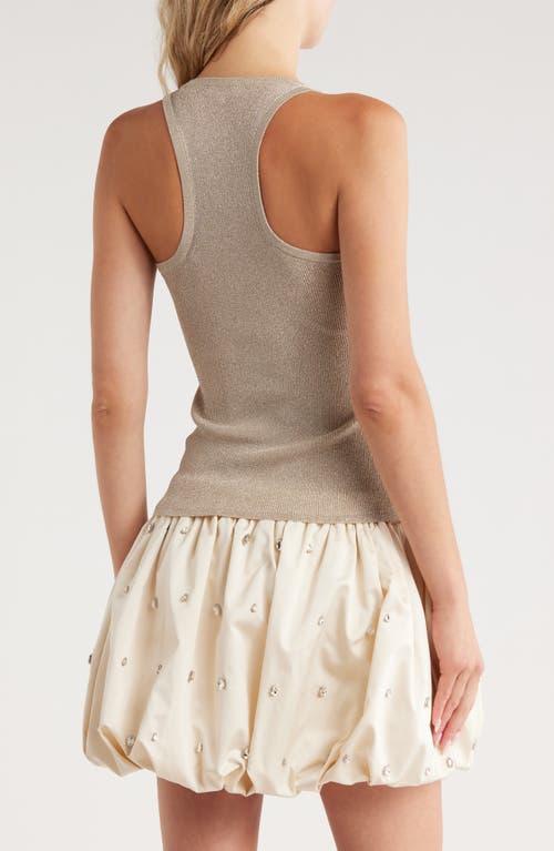 A.l.c . Iris Metallic Knit Tank Top In Gray