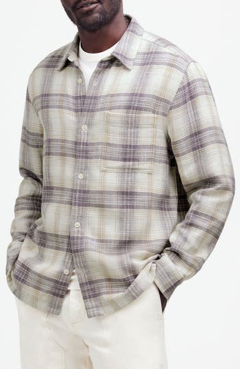 Madewell Plaid Slub Twill Easy Shirt In Multi
