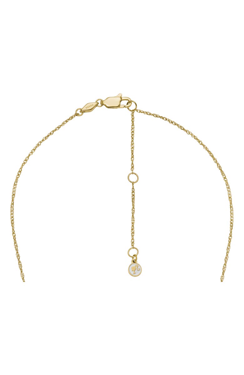 Fossil x Barbie<sup>®</sup> Locket Necklace, Alternate, color, 