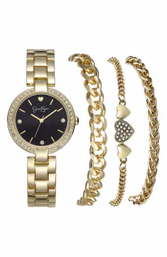 Jessica Simpson EZ Change Bracelet Watch Set