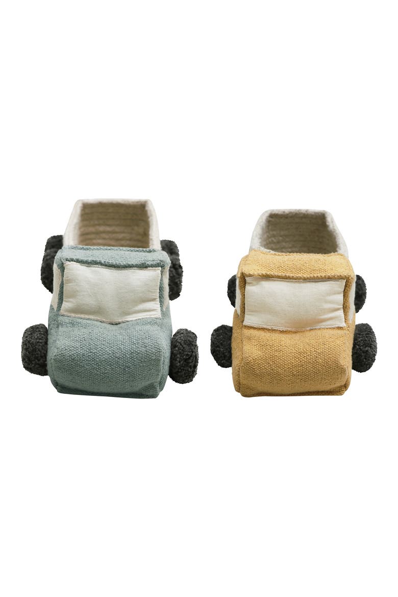 Kids' Set of 2 Mini Truck Baskets, Alternate, color, NATURAL DARK GREY VINTAGE