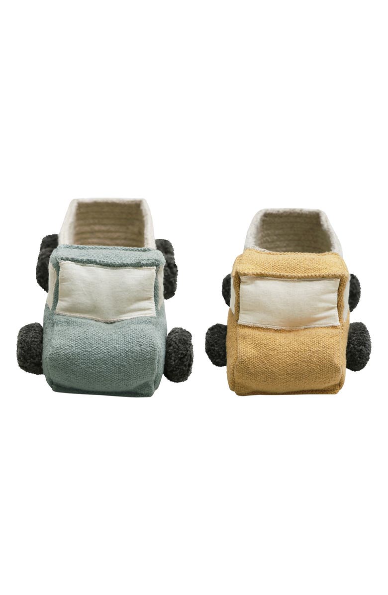 Lorena Canals Kids' Set of 2 Mini Truck Baskets, Alternate, color, Natural Dark Grey Vintage