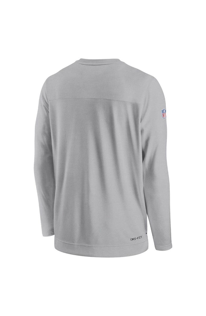 Nike Men's Nike Gray Seattle Seahawks Sideline Lockup Performance Long Sleeve T-Shirt, Alternate, color, Gray