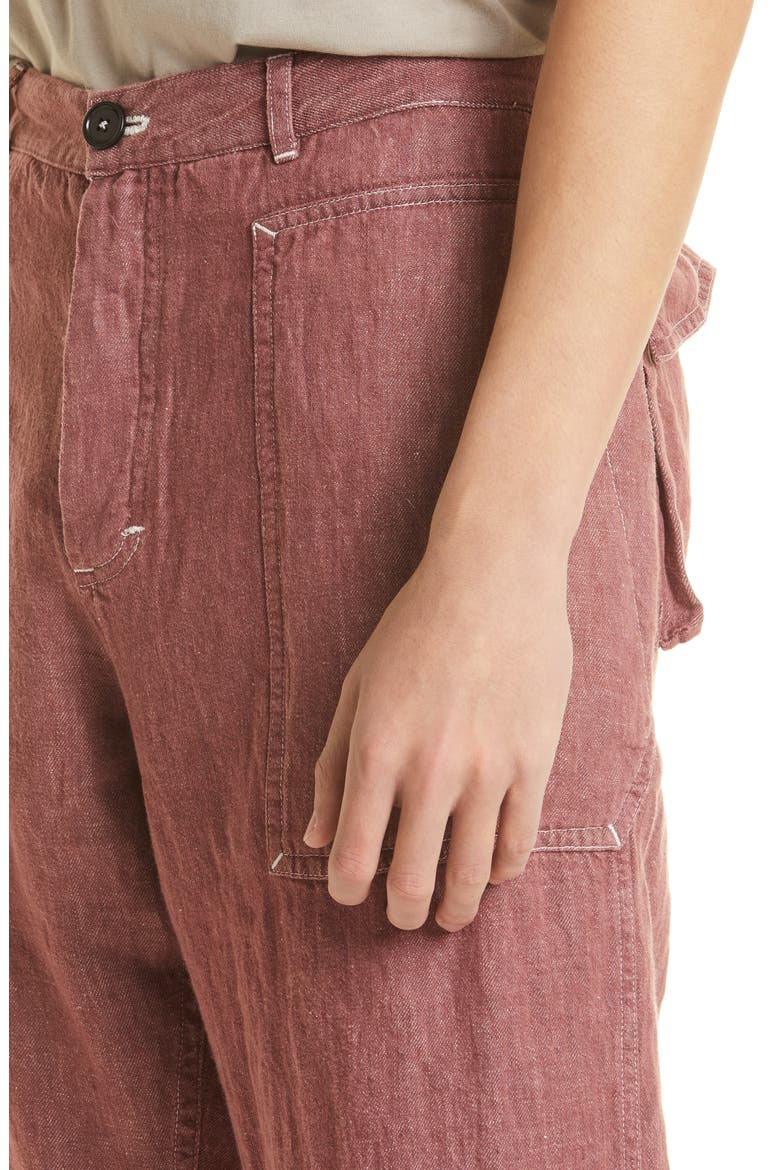 Gjoska Linen Pants, Alternate, color, RUST