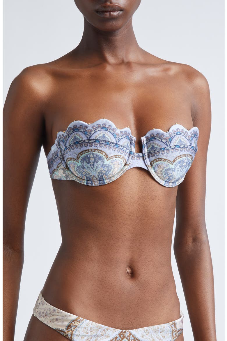 Wanderlust Scalloped Balconette Bikini Top, Main, color, TAPESTRY BLUE MULTI