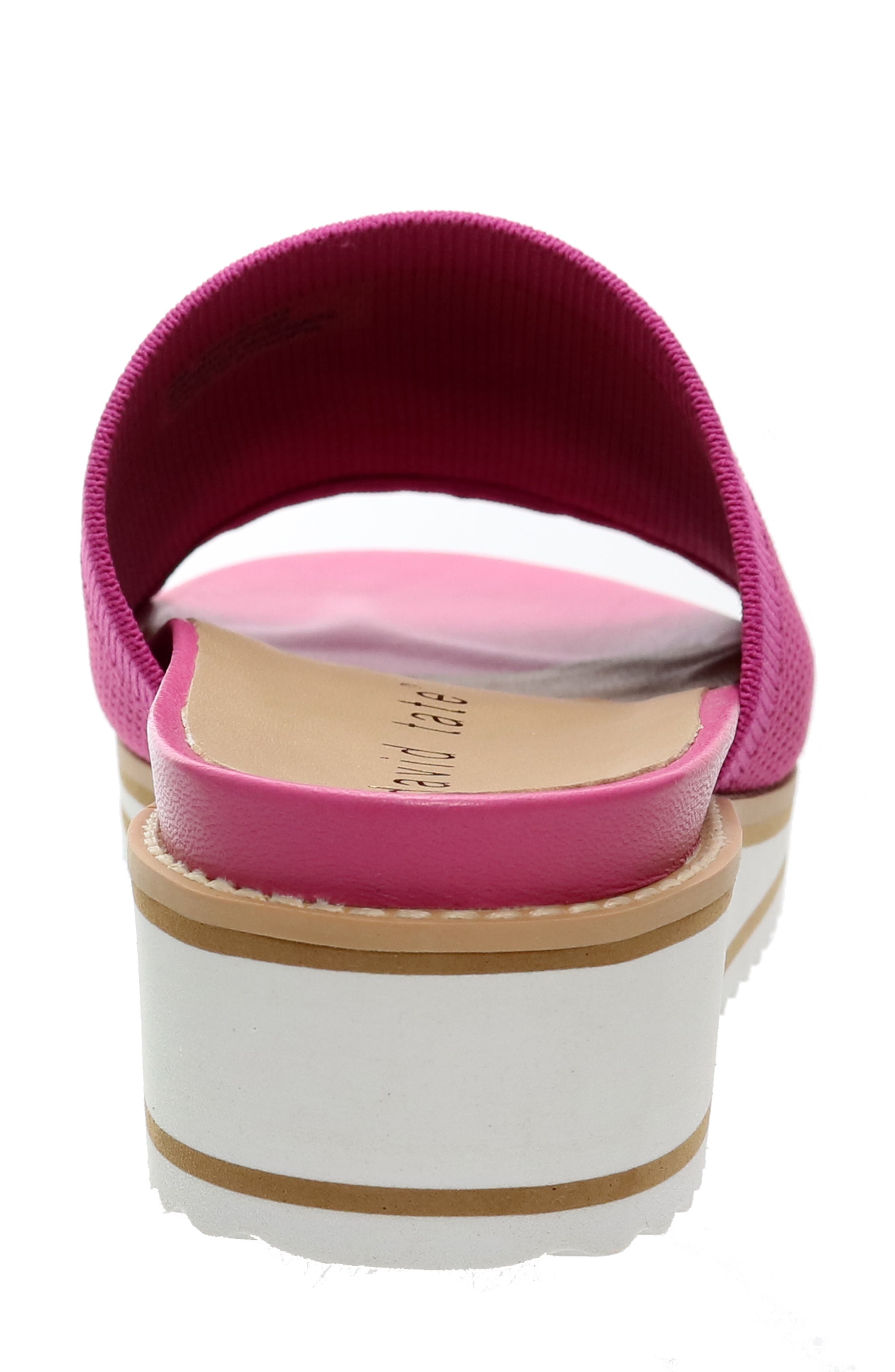 Aline Knit Wedge Slide Sandal, Alternate, color, FUSCHIA STRETCH