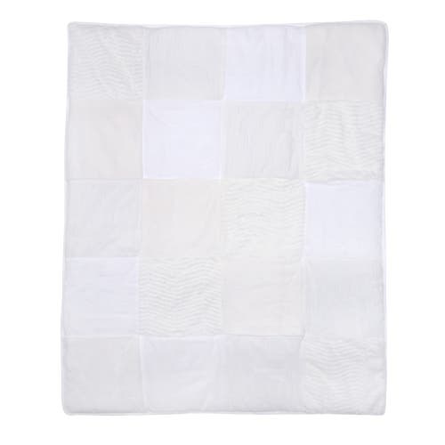 Lambs & Ivy Signature White Luxury Textured Patchwork Crib/toddler Quilt