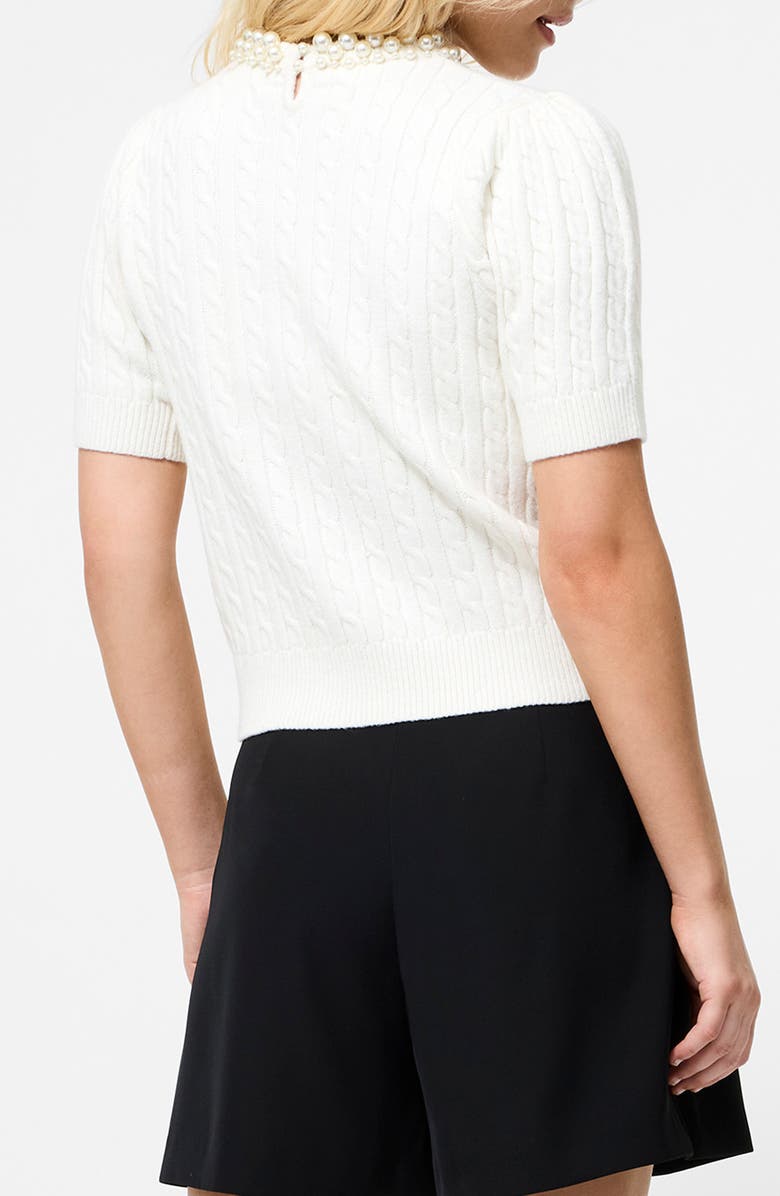 French Connection Embellished Short Sleeve Sweater, Alternate, color, 
