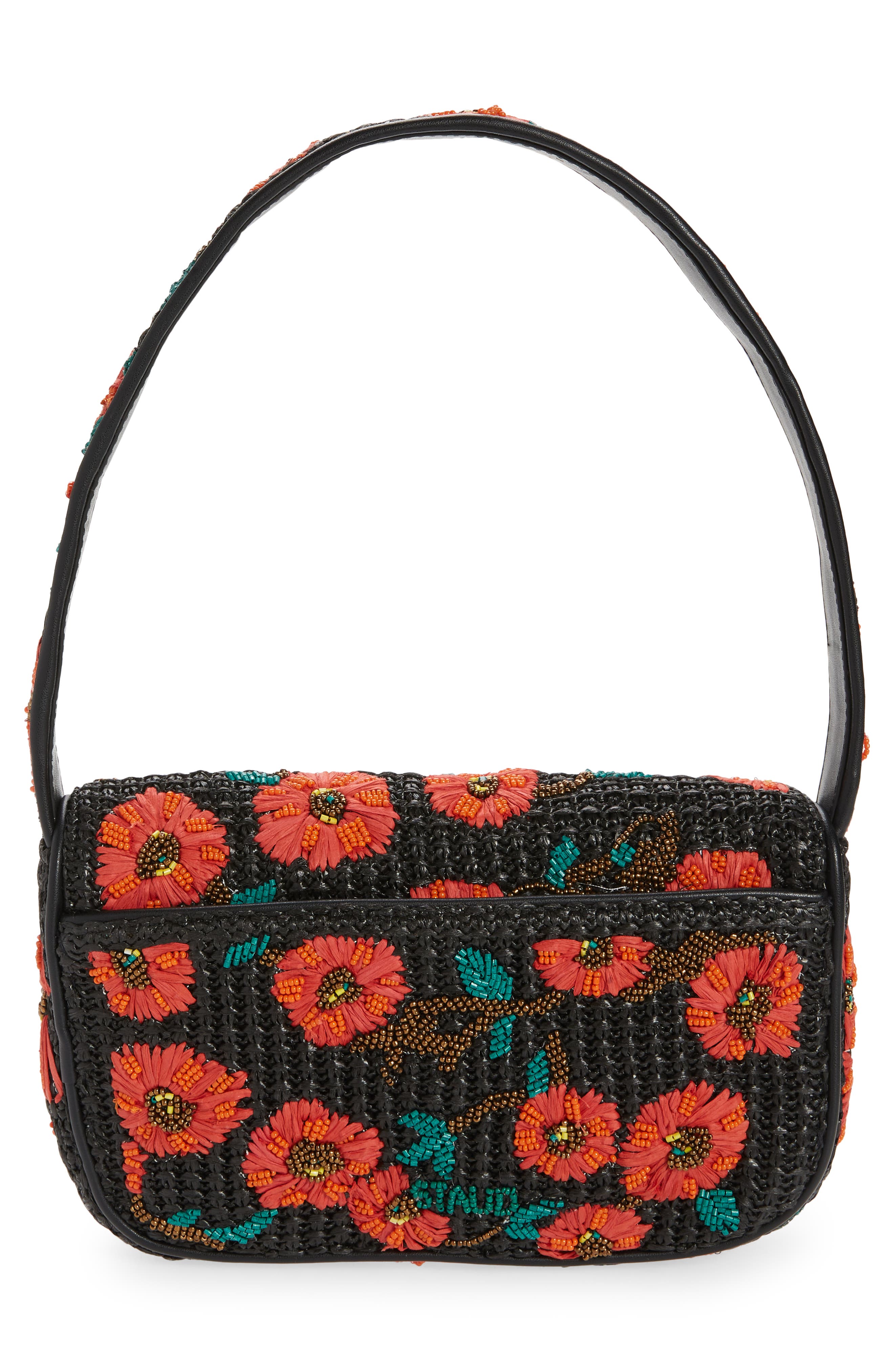 STAUD Tommy Beaded Raffia Handbag, Alternate, color, 