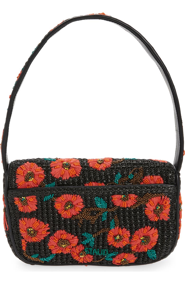 STAUD Tommy Beaded Raffia Handbag, Alternate, color,