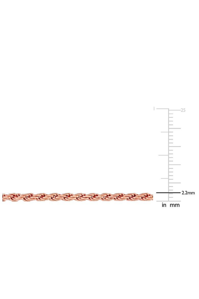 2.2mm Rope Chain Necklace, Alternate, color, ROSE
