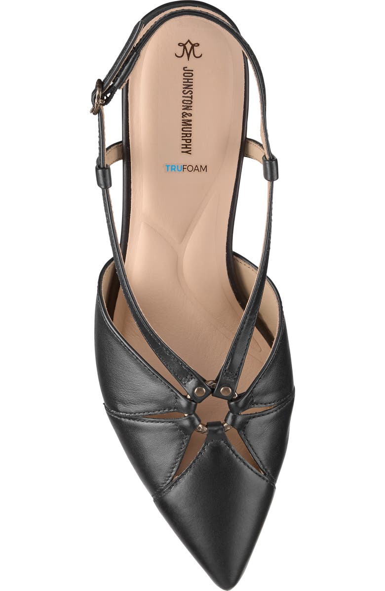 Johnston & Murphy Lindsey Ring Slingback Pump, Alternate, color, Black Glove Leather