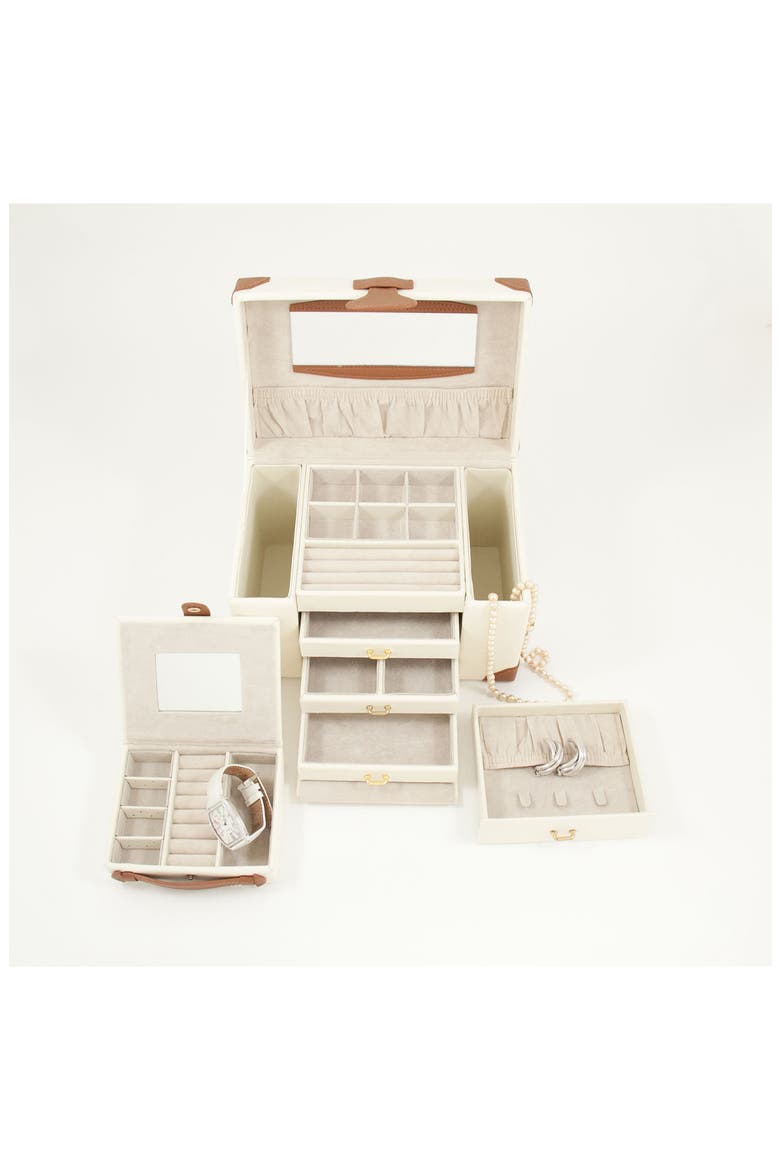 Leather Jewelry Box, Alternate, color, IVORY