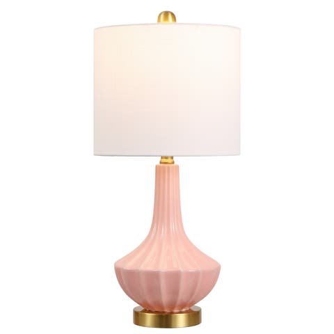Parker 21.5" Contemporary Traditional Ceramic/Metal Gourd LED Table Lamp