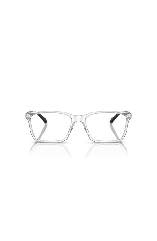 Arnette 52mm Rectangle Optical Glasses In Transparent