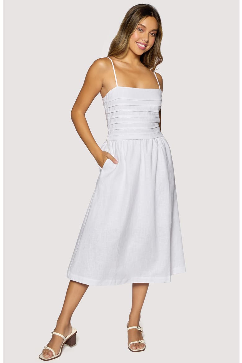 Cabrera Mist Midi Dress, Alternate, color, WHITE