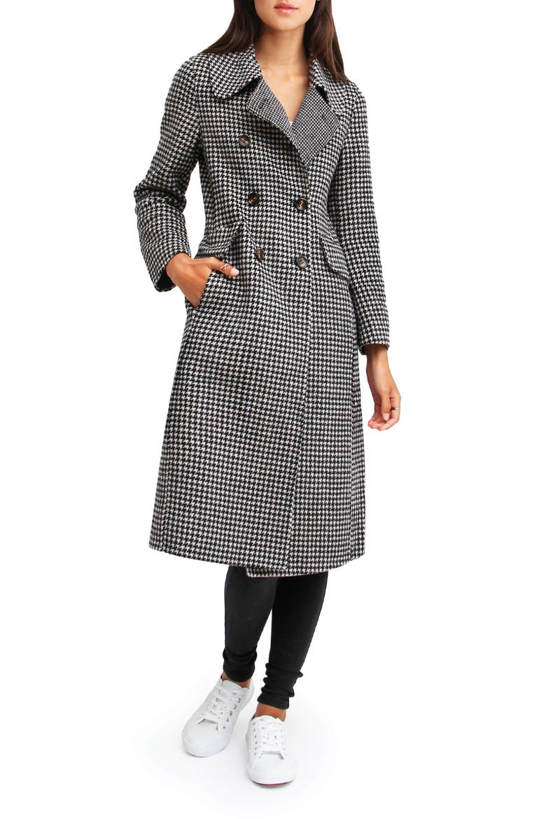 Save My Love Wool Coat, Main, color, BLACK/WHITE