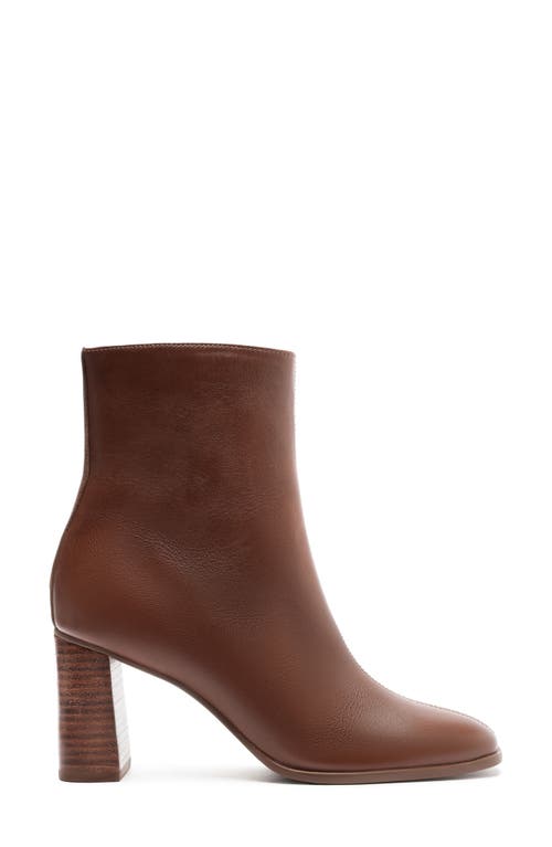 Arezzo Regina Block Heel Bootie In Brown